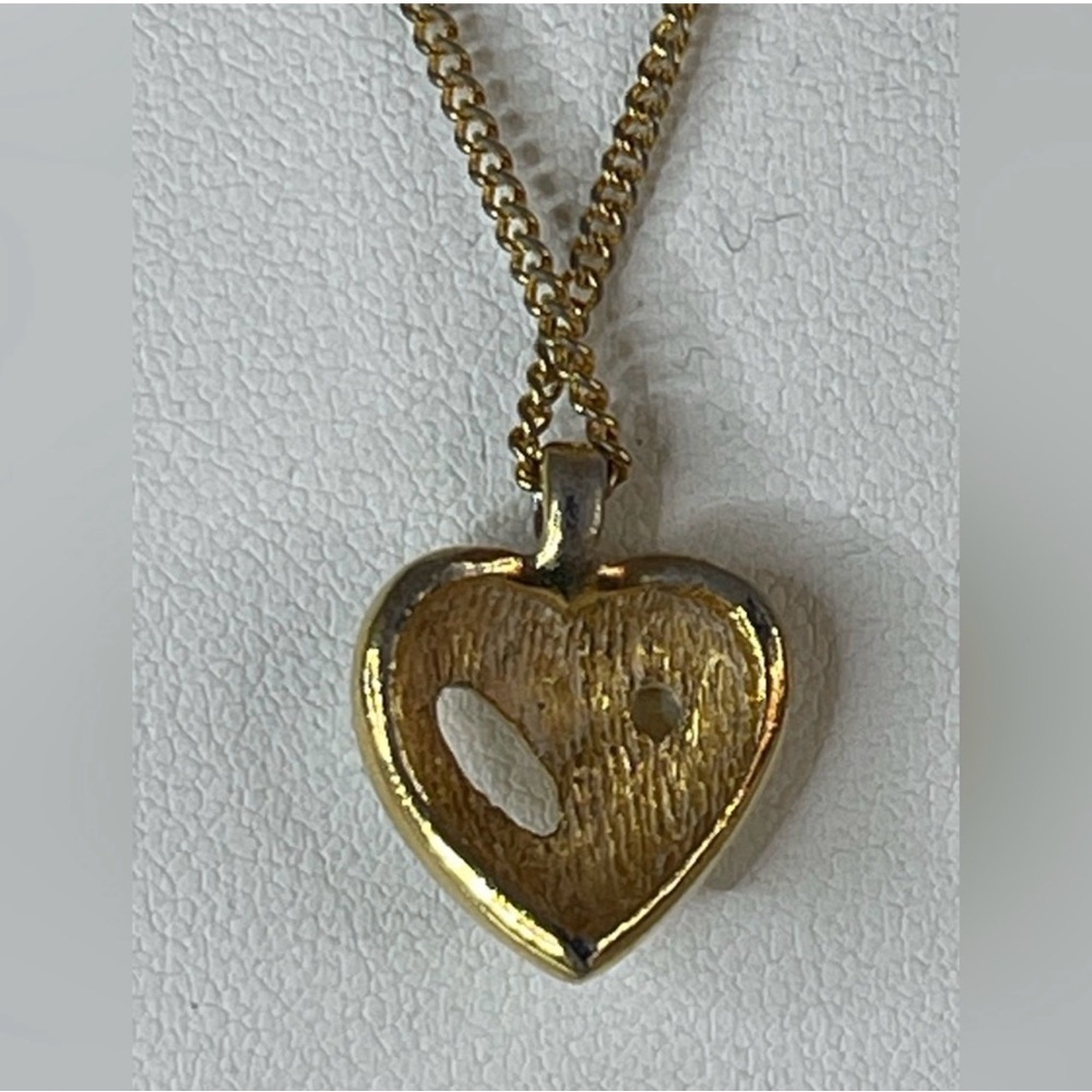 Christian Dior (Quiet Luxury) Vintage Gold Heart Necklace; Stunning Piece! - Picture 12 of 14
